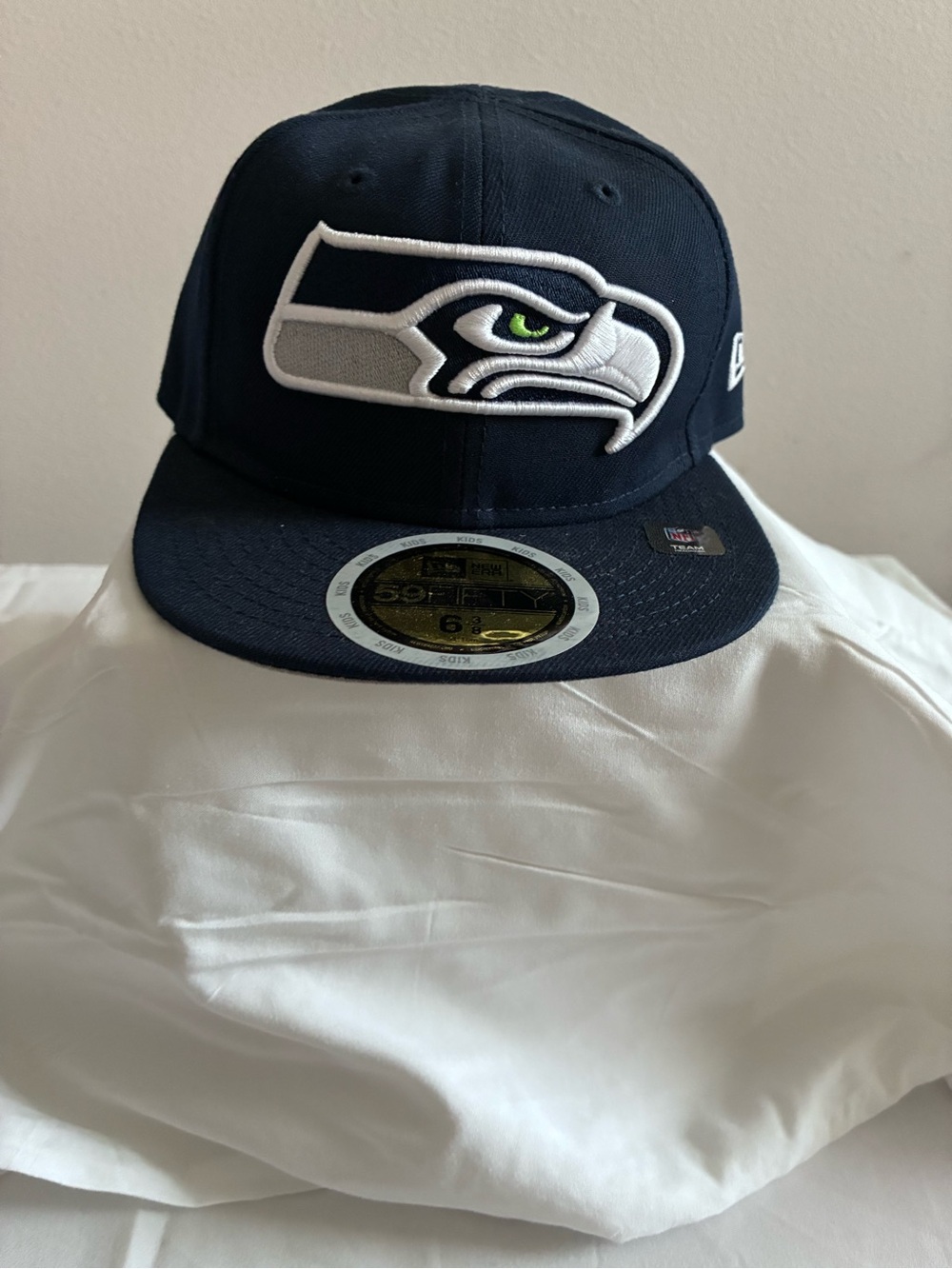 NFL Navy Seattle Seahawks New Era 59FIFTY Fitted Hat with Embroidered Eye
